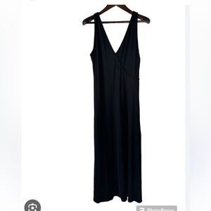 Victoria's Secret Knit Ribbed Slip Maxi Dress with Side Slit DoubleV Black Small
